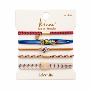 ENSEMBLE ÉLASTIQUES À CHEVEUX & BRACELETS – DOLCE VITA