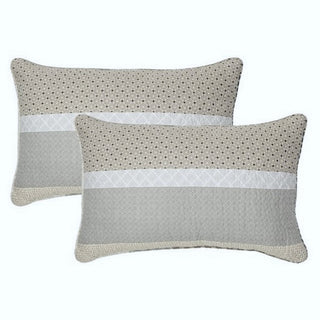Cache oreiller gris et taupe Ethan