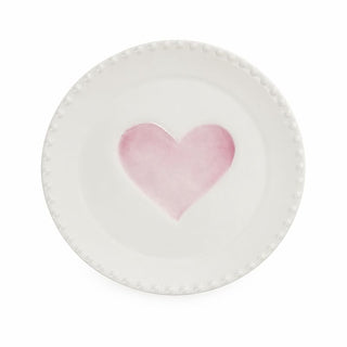 ASSIETTE CŒUR – BLANC & ROSE