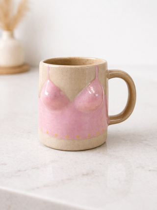 Tasse bikini en grès – peinte à la main