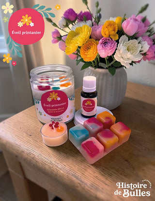 Fondants de cire parfumée – Éveil printanier
