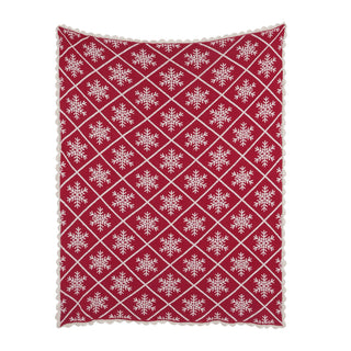 Jeté de Noël rouge Flocon
