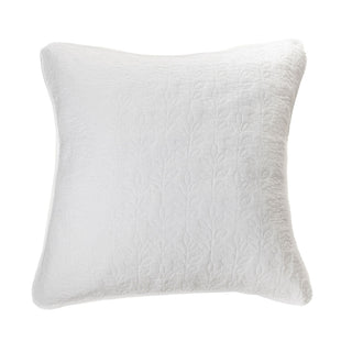 Cache coussin piqué blanc Foliage