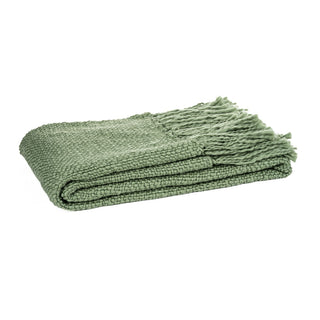 Jeté en tricot vert Frangelico
