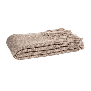 Jeté en tricot taupe Frangelico