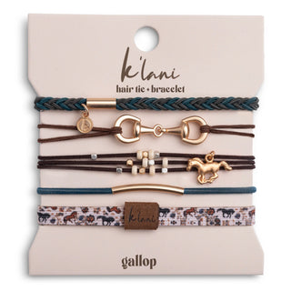 ENSEMBLE ÉLASTIQUES À CHEVEUX & BRACELETS – GALLOP