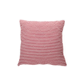 Coussin décoratif à rayures rouges et blanches Holly