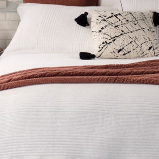 Housse de couette en coton piqué crème Suite