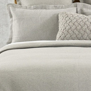Housse de couette jersey gris piquée Rustic