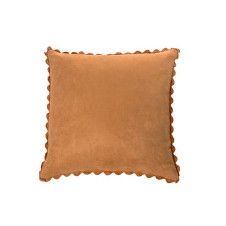 Oreiller européen terracotta en suédine Ivory