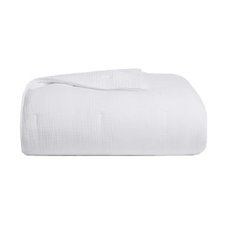 Jeté uni blanc Mousseline