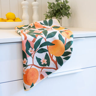 Linge à vaisselle gaufré - Pêche sucrée
