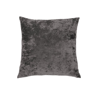 Coussin en velours uni gris charcoal Lounge