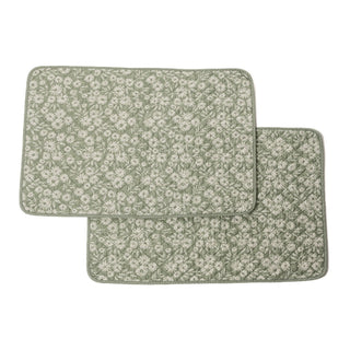 Napperons verts avec de petites fleurs Maggie