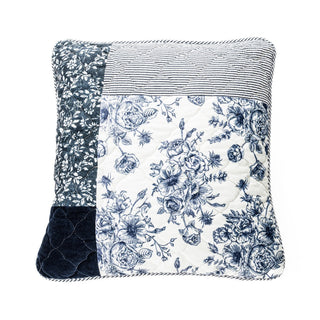 Cache coussin décoratif patchwork Marine