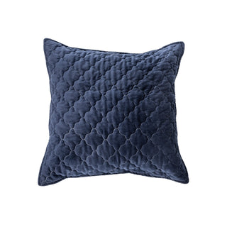 Cache coussin en velours bleu Marine