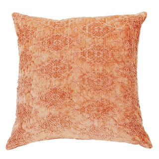 Oreiller européen en velours jacquard terracotta Toro