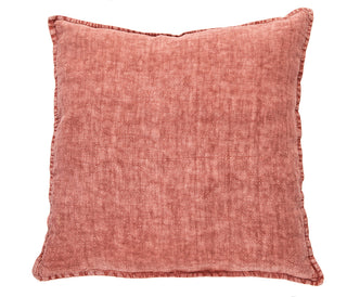 Oreiller européen framboise Linen Stone Wash