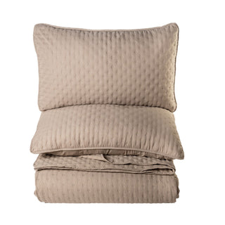 Courtepointe taupe Polka