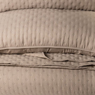 Courtepointe taupe Polka