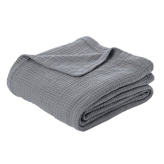 Couverture en mousseline de coton gris charcoal Popeye