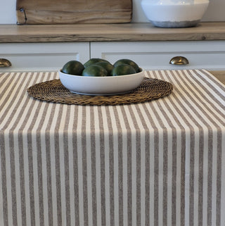 Nappe rayée taupe Seacoast