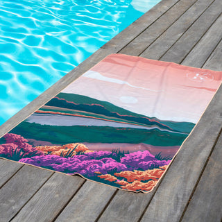 Serviette en microfibre - Fleur vintage