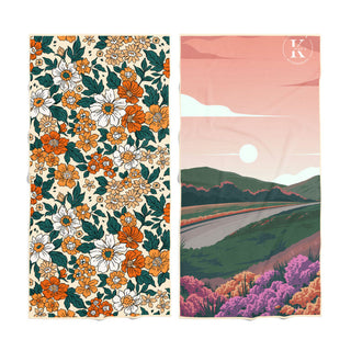 Serviette en microfibre - Fleur vintage