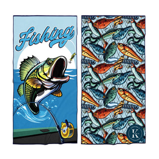 Serviette en microfibre - Poisson coloré