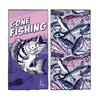 Serviette en microfibre - Poisson violet
