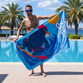 Serviette en microfibre - Ours surfeur