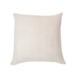 Oreiller européen rayé crème et beige Softy