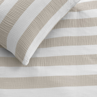 Housse de couette rayée naturel Stripe