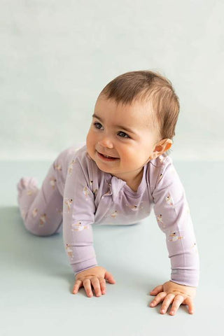 Pyjama à glissière en modal – Bébé fille