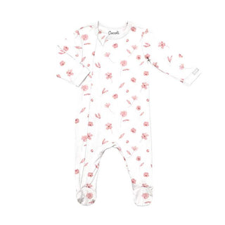 Pyjama à glissière en modal – Petites fleurs roses