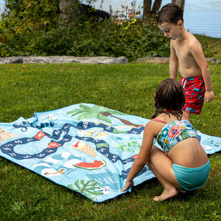 Serviette en microfibre XXL - Château de sable